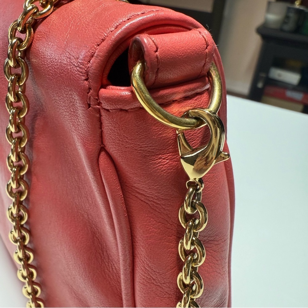 Fendi Pink Leather Fendista Crossbody Pochette - Picture 4 of 10